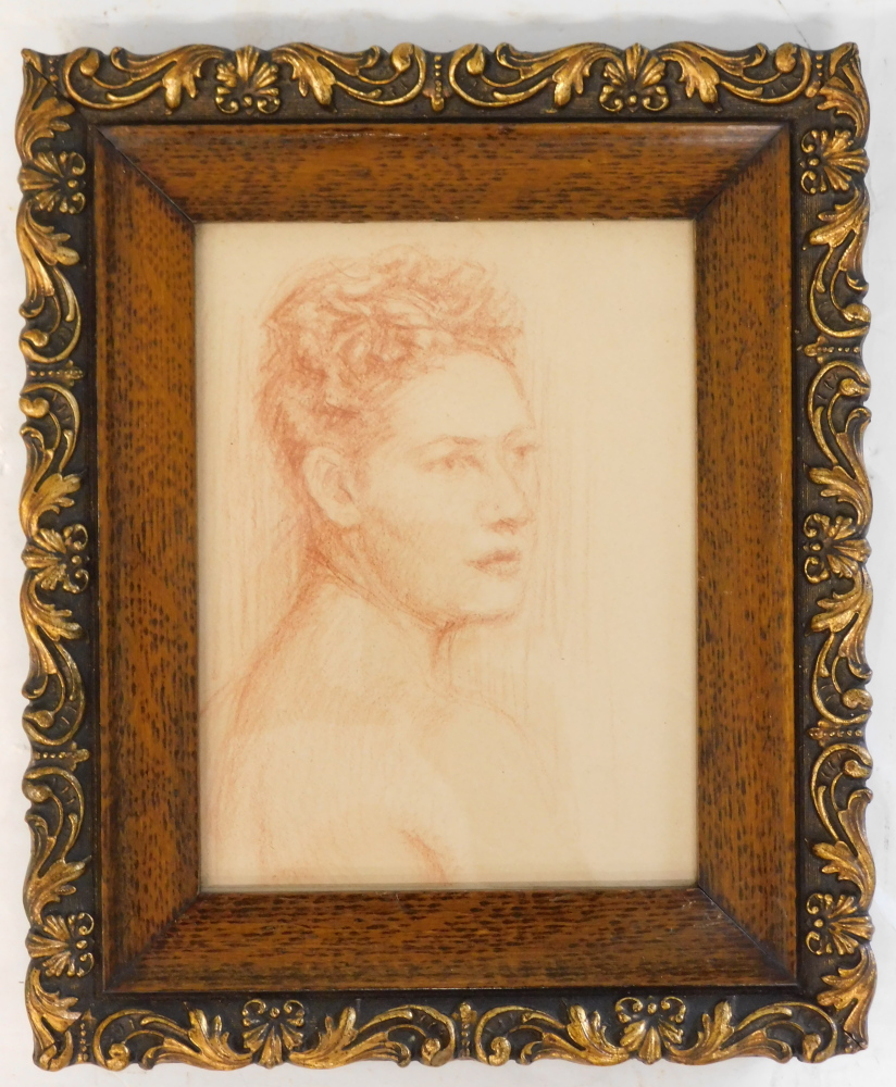 20thC Continental School. Portrait study, drawing, 20.5cm x 15.5cm. - Image 2 of 4