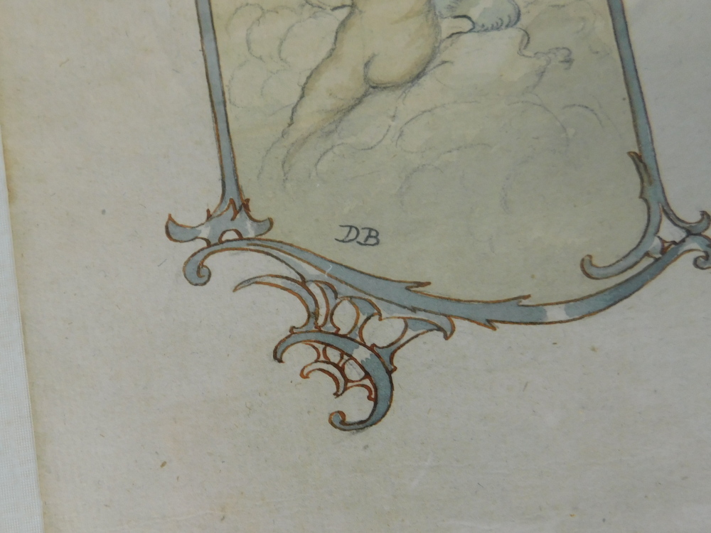 Lady Diana Beauclerk (1734-1808). Cherubs, watercolour - three, initialled, 18cm x 14cm (3). - Image 3 of 8