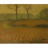 Herbert Rollett (1872-1932). Landscape, oil on board, signed, 24cm x 29.5cm.