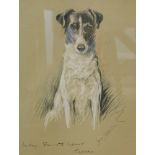 L. Dawson. Judy smooth haired terrier, pastel, signed and titled, 21cm x 18cm.