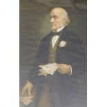 Mr Gladstone introducing the Home Rule Bill in the House of Commons April 13 1886. Framed coloured p