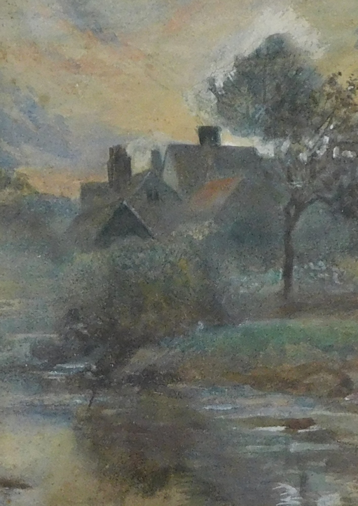 19thC British School. River landscape, watercolour, 18cm x 25cm.