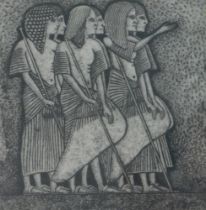 Mark Millmore (b.1956). The Nobles, artist signed, titled etching, 20cm x 20cm.