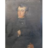 19thC School. Portrait of a Gentleman, oil on canvas, 93cm x 72cm.