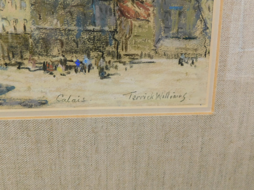 Terrick John Williams (1860-1936). Calais, pastel, signed and titled, 23cm x 29cm. - Image 3 of 4