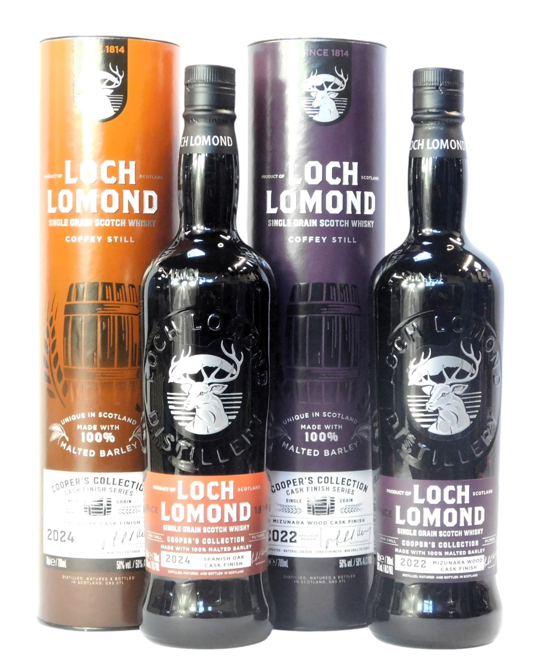 Loch Lomond Single Grain Scotch Whisky, Cooper's Collection, comprising a 2022 Exclusive Release