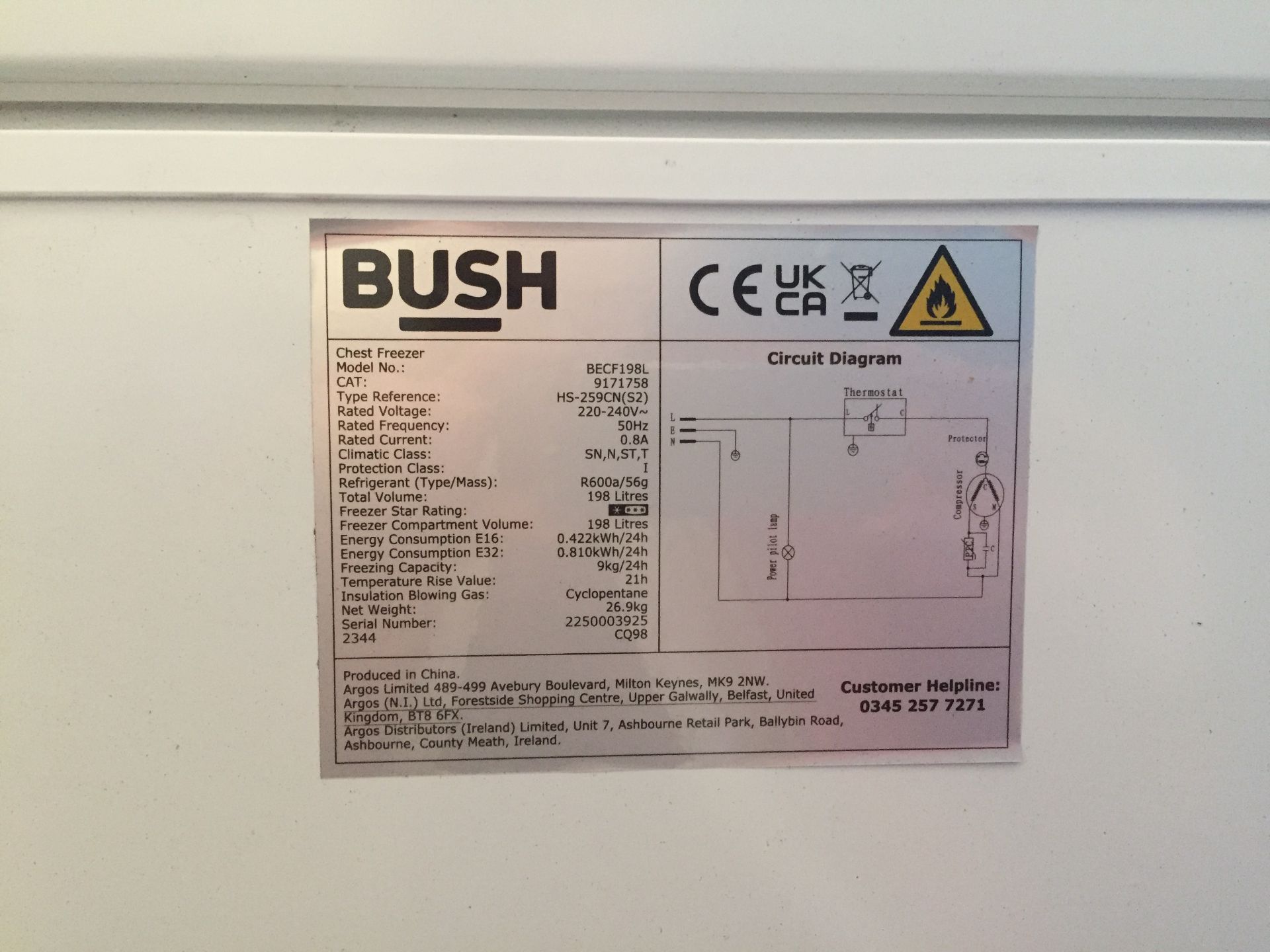 Bush Chest Freezer - Image 4 of 4