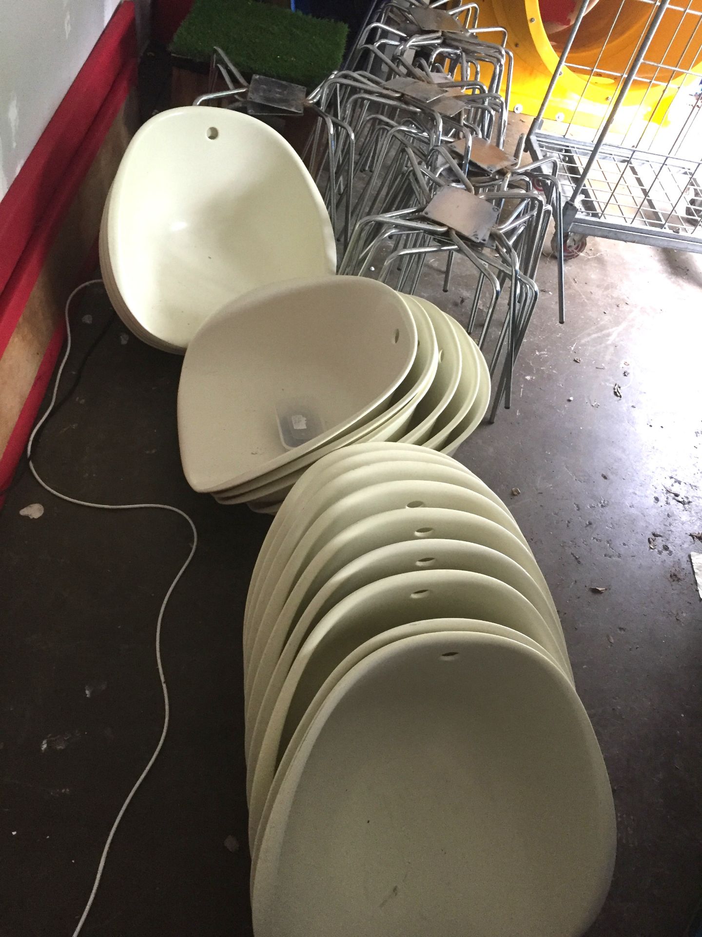 White Plastic Chair parts