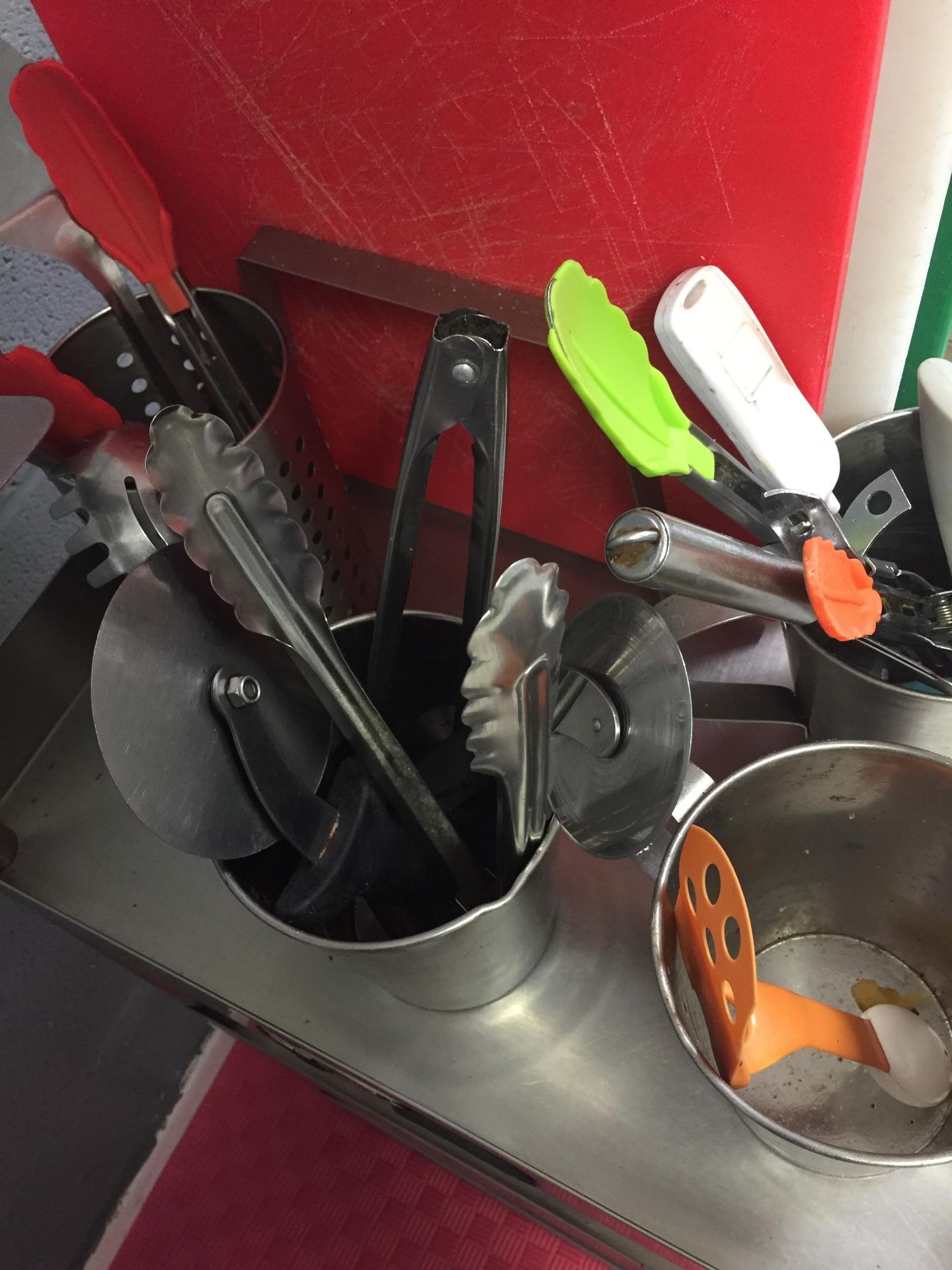 Stainless Steel 3 Shelf Unit with Utensils - Image 6 of 6