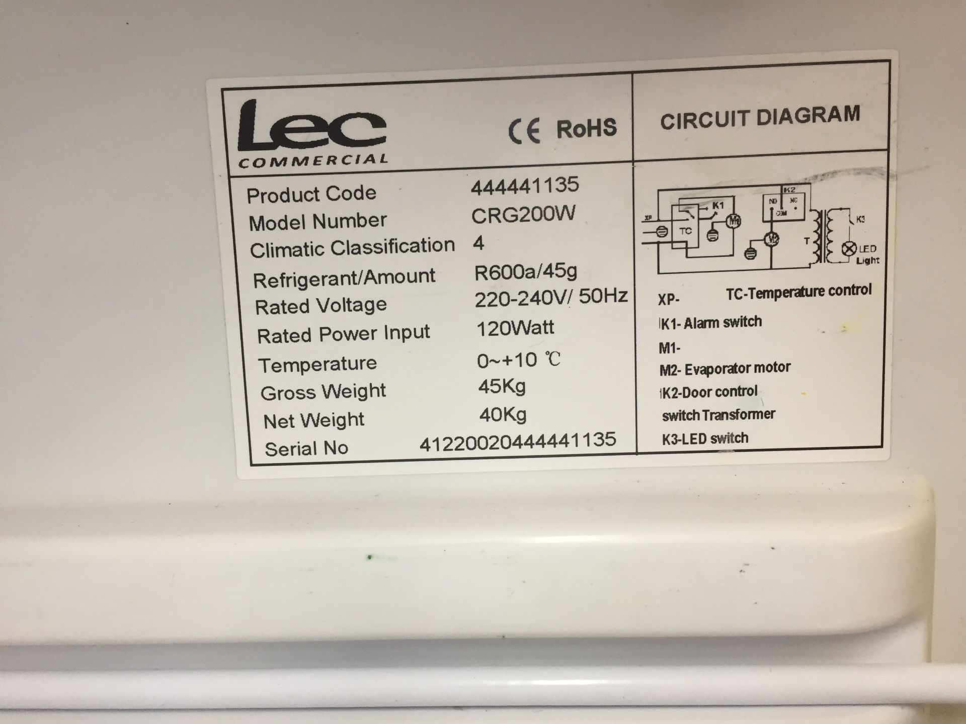 LEC Platinum Refrigerator - Image 3 of 3