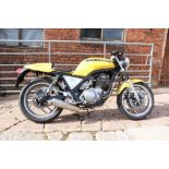 1986 Yamaha SRX600 Cafe Racer in Kenny Roberts colours