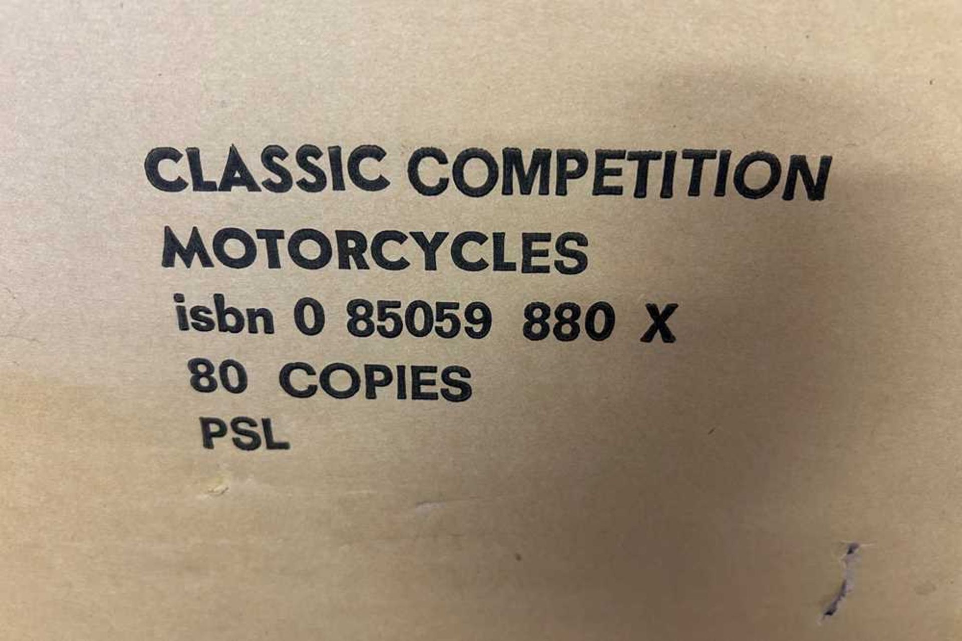 50 Boxes of the Book - 'Classic Competition Motorcycles' by Bob Currie - Image 3 of 3