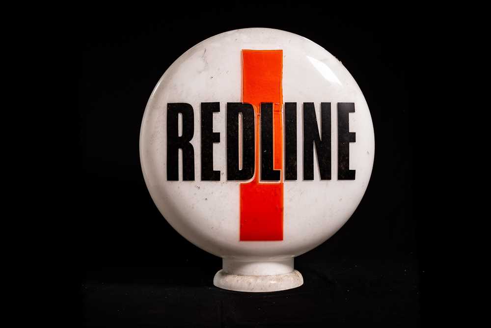 Redline Petroleum Glass Petrol Pump Globe No Reserve - Image 2 of 9