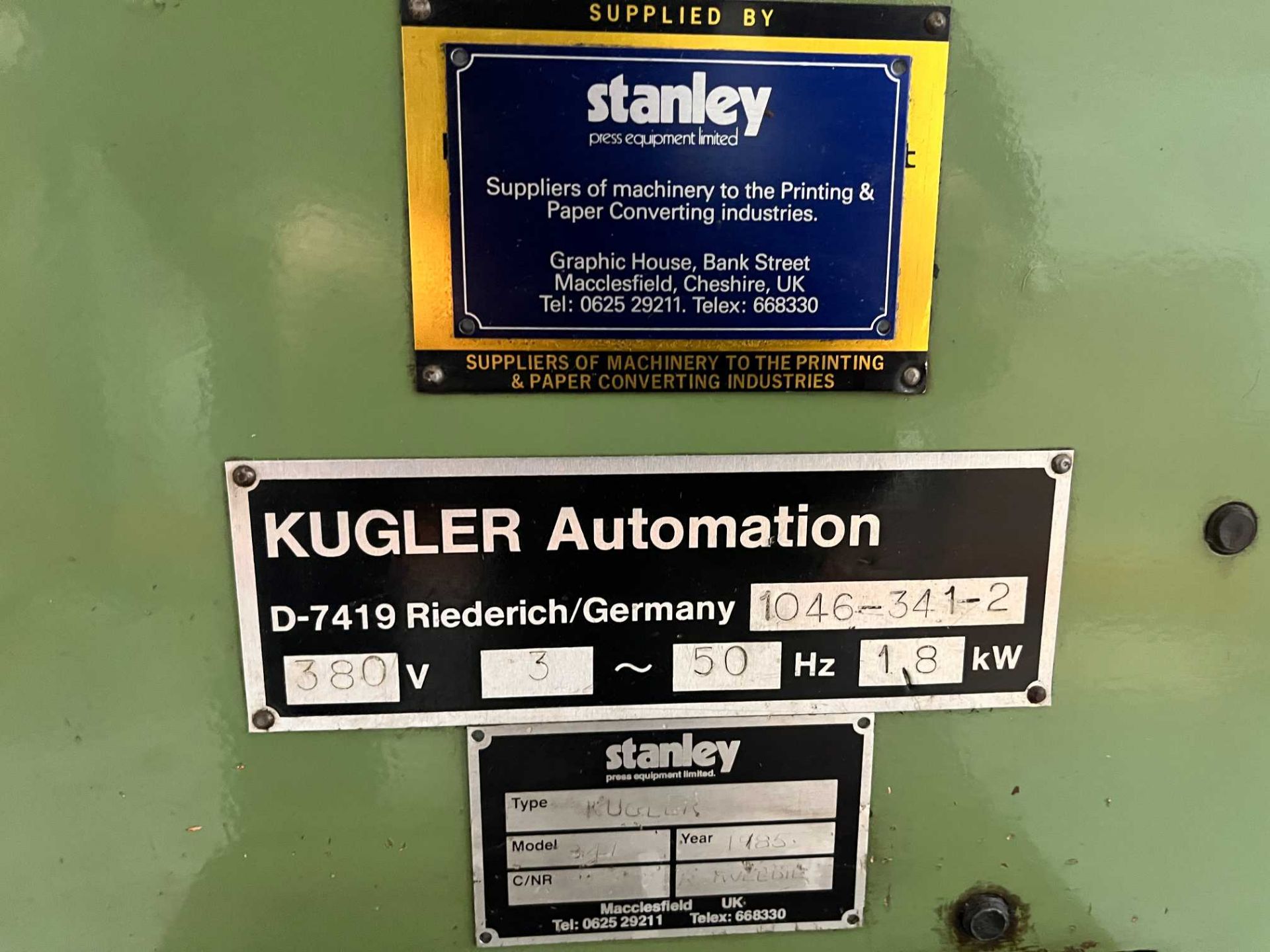 Kugler heavy duty automatic punching machine; Serial No: 1046-341-2 (1985); 100,000 cycles per - Bild 4 aus 6