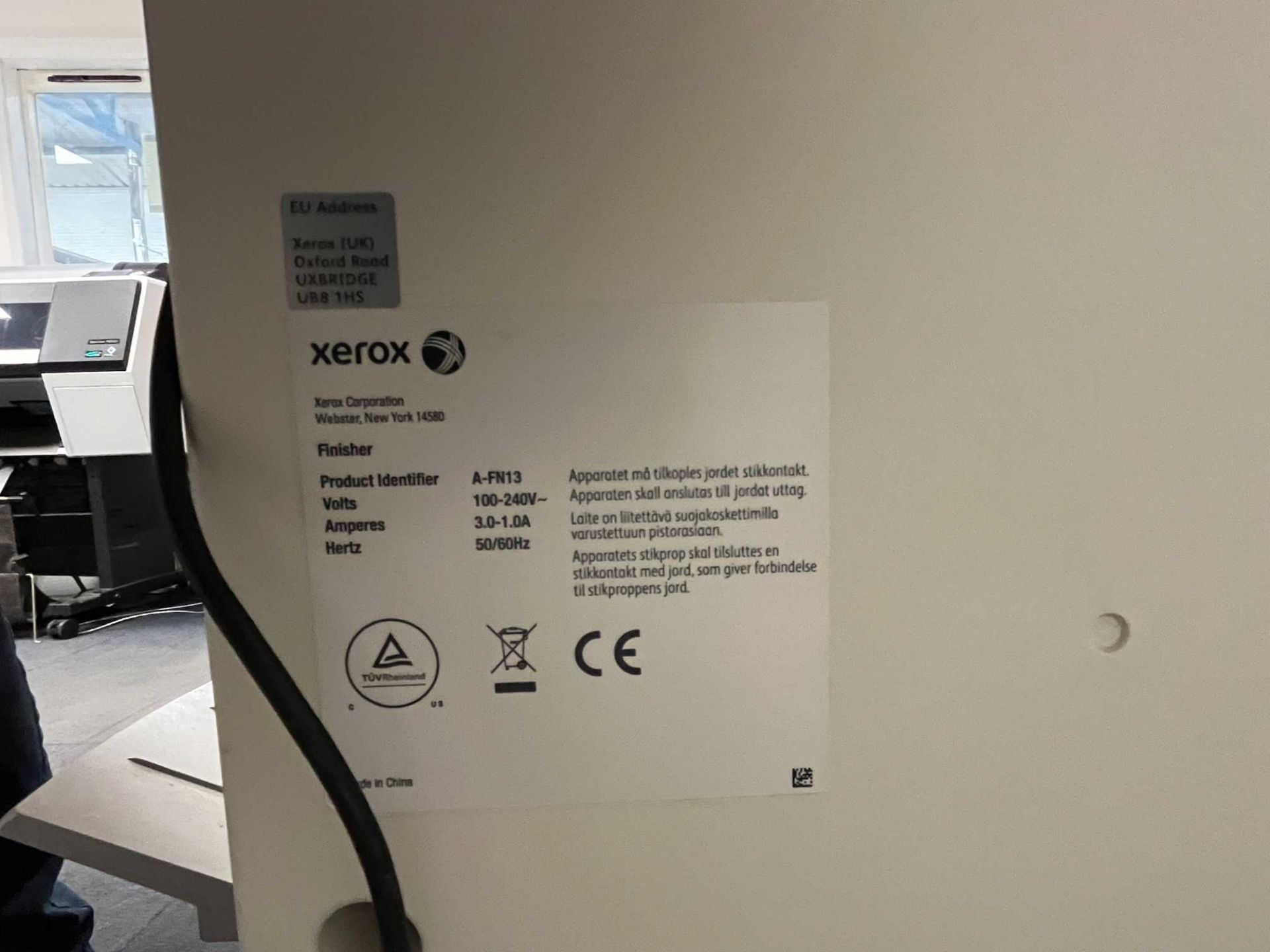 Xerox Versant 180 Press digital press; Serial No: 3131954459 (2019); Impressions: Colour: 1,619,844, - Image 5 of 6