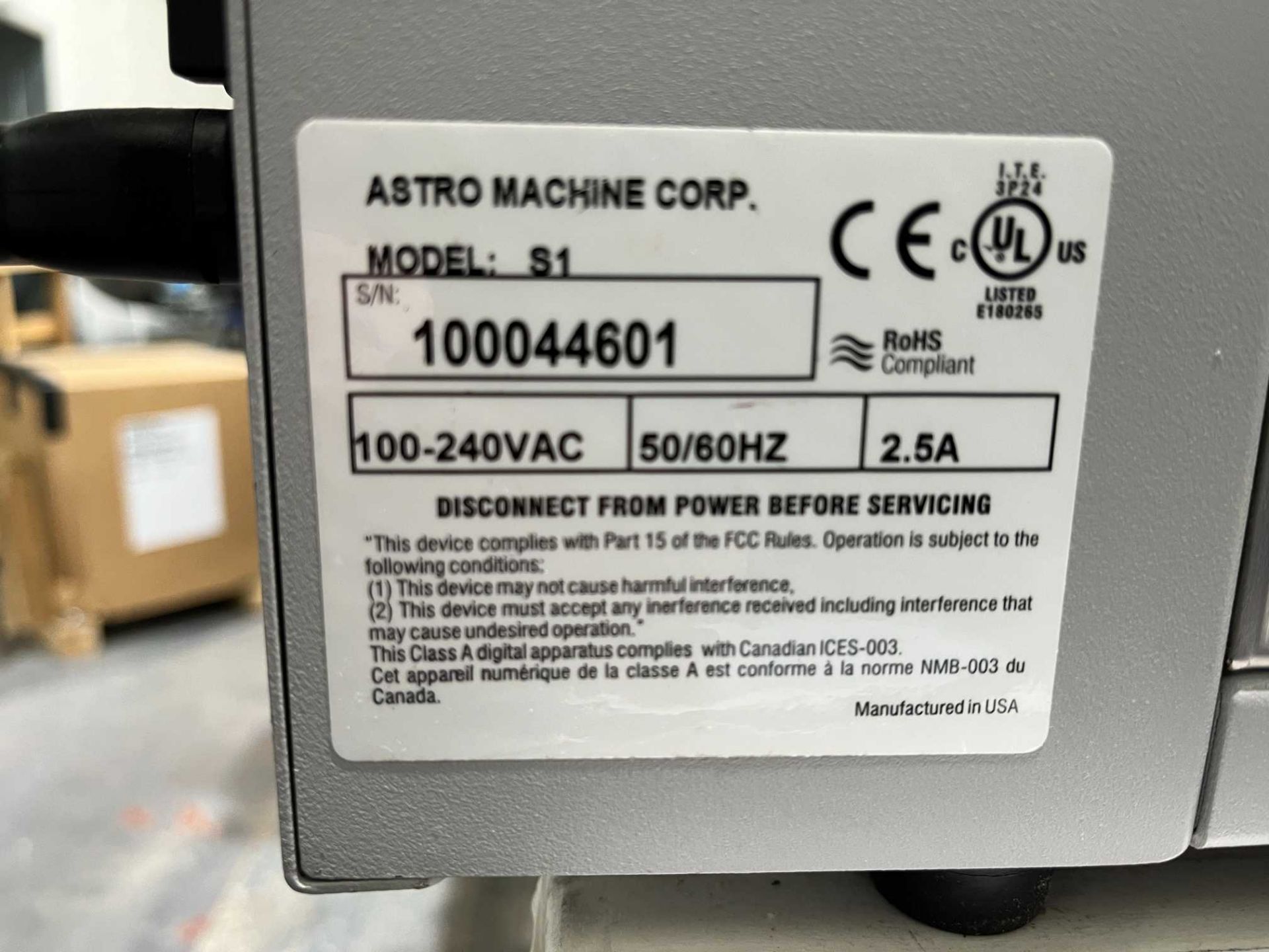 Astro S1 four-colour envelope printer; Serial No: 100044601 (2021) Machine very recently serviced - Image 3 of 11