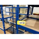 16 x bays steel slot-together shelving; (120 x 45 x 170 cm x 5-tier x 10; 90 x 45 x 170 cm x 5-