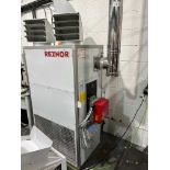 Reznor FSE75 kerosene-fired 70kW warm air heater x 2; Serial Nos 24488013501 (2018) & 24488013493 (