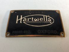 Enamel Car dealership ST Christopher Badge plaque, Black and white Enamel on brass, Supplied By