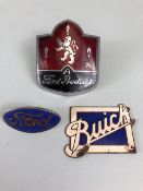 Vintage American car interest , A truck enamel Ford Grill badge , Oval Ford car Radiator badge,