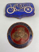 American vintage car club badges, The Veteran Motor Car Club of America, Blue Enamel on brass and