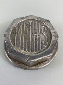 Vintage Car Motor Vehicle threaded hub cap relating to Mathis motors, approximately 5.5cm across