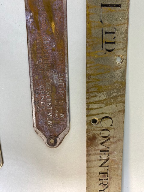Vintage car dealership kickboard plates, 2 Taylor and Crawley , Alvis Car and Enginering Coventry - Image 13 of 25