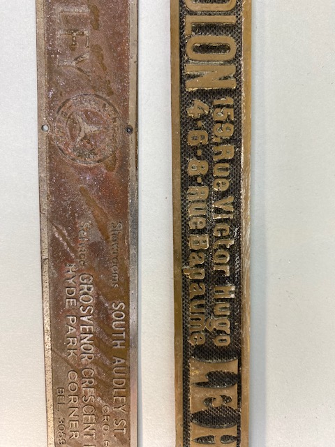 Vintage car dealership kickboard plates, 2 Taylor and Crawley , Alvis Car and Enginering Coventry - Image 8 of 25