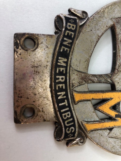 Vintage car club bar badges, pre war French LEM approximately 9cm across and a SCAA with kings crown - Image 3 of 9