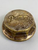 Vintage Car, Motor Vehicle, threaded brass hub cap with worn plating for a Daimler approximately
