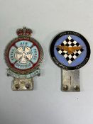 Vintage Vehicle bar badges relating to the RAF, one Enamel Royal Air Force Motor Sports Association,