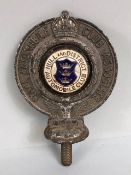 RAC Associate Members bar badge for Hull and District automobile Club number F19497 to front and Fry