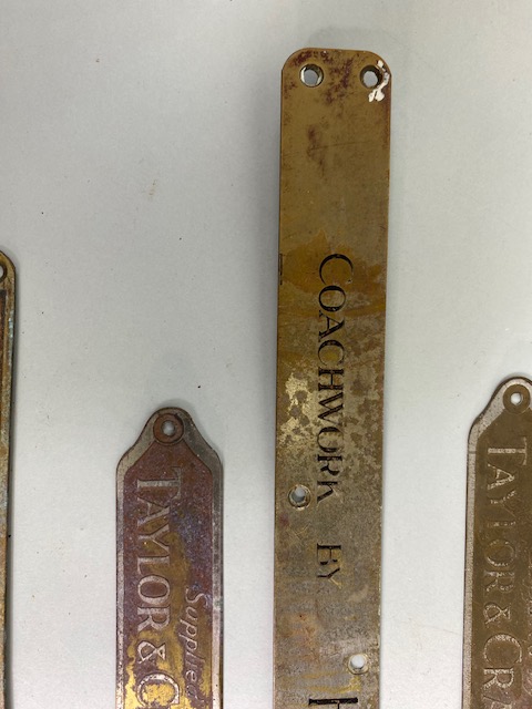 Vintage car dealership kickboard plates, 2 Taylor and Crawley , Alvis Car and Enginering Coventry - Image 10 of 25