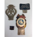 Vintage car badges relating to Malaysia, Malaysian Vintage Car register, AA Malaya badge bar