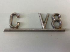 Jensen Cars, original C V8 badge for a Jensen 1962-1966, approximately 10cm in length