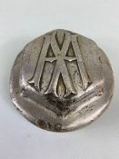 Vintage Car Motor Vehicle threaded alloy hub cap relating to A A motors, approximately 8cm across