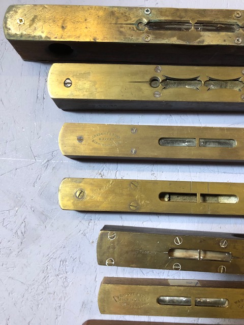 Collection of 10 Brass Spirit Levels - Image 4 of 12