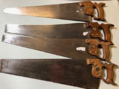 Collection of 4 Rip saws