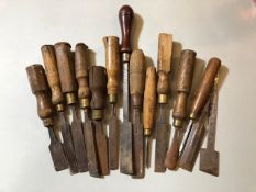 13 mixed Lot chisels