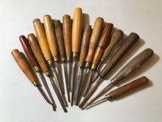 Woodcarving chisels approx 14