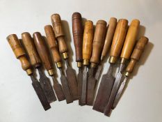 Collection of approx 12 THERMER chisels