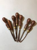 Seven Marples woodcarving chisels