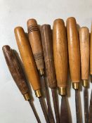 Collection of approx 13 woodcarving chisels