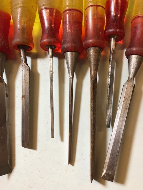 Eleven MARPLES jelly handled chisels - Image 6 of 6