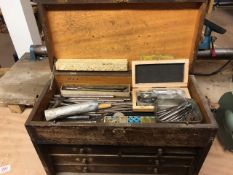 Carpenters chest containing various small tools