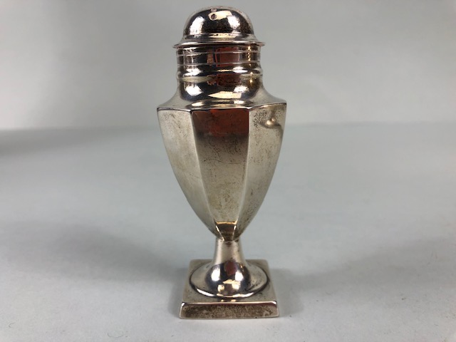 Antique English Hallmarked silver, Two Neo classical urn shaped pounces, each approximately 9cm high - Image 3 of 11