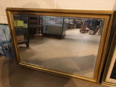 Bevel edged gilt framed mirror approx 102 x 72cm