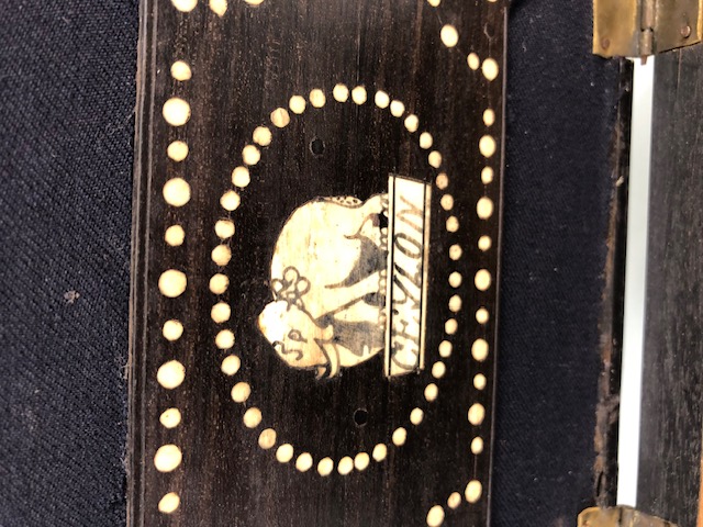Antique Quill work box, 20th century Asian porcupine quill and bone inlaid trinket box the inside of - Image 7 of 7
