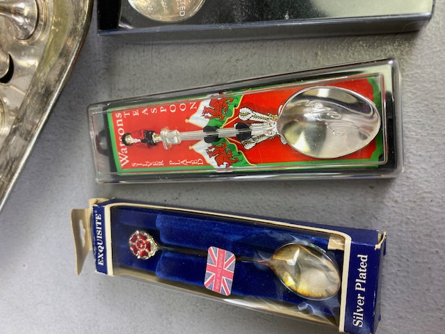 Silver plate, quantity of Antique and vintage Silver Plate to include collectors spoons, sweet - Image 2 of 12