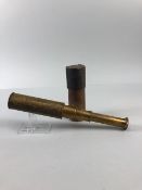 Optical and Scientific instruments, early 20th century 3 draw brass pocket telescope, Pilot